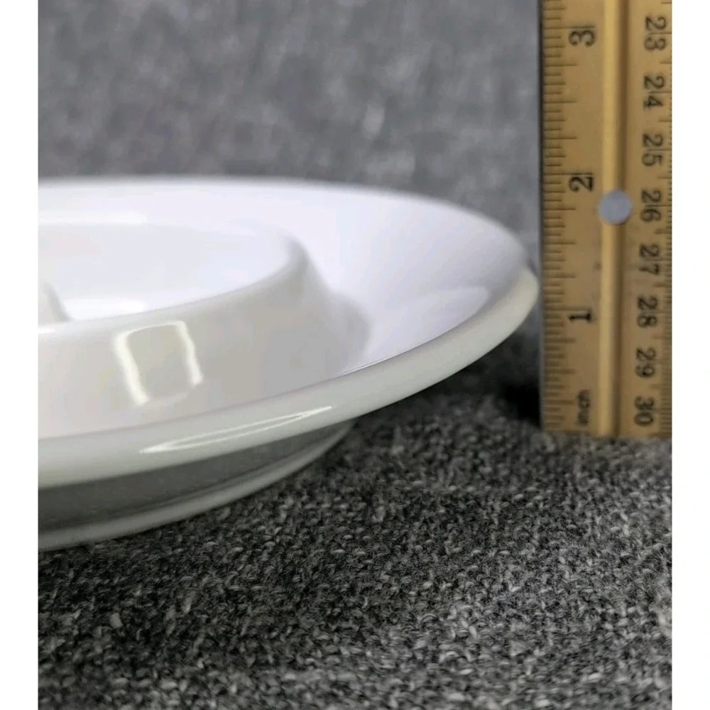 White Porcelain Swirl Serving Bowl 9